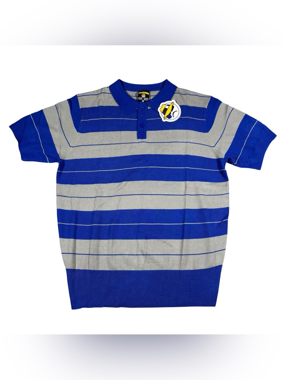 Lowrider Men’s Royal Blue Gray Medium Polo Shirt Charlie Brown FB County